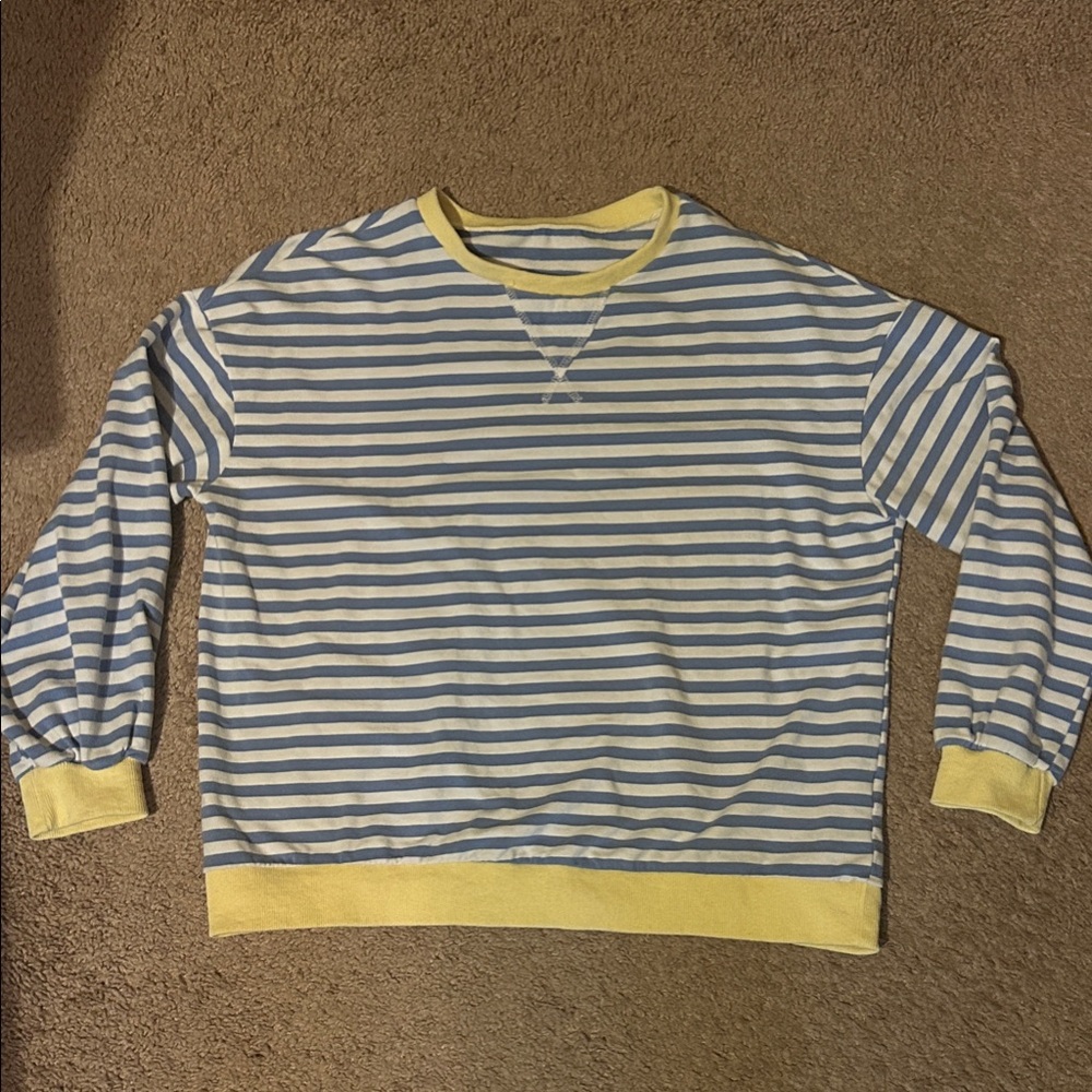 Striped Blue and Yellow Women’s Sweater
